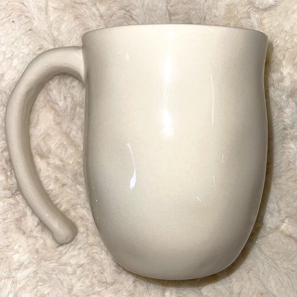 Demdaco Joyful Heart Coffee Mug Large Handle Cream & Brown NEW NWOT Gift - Picture 2 of 4